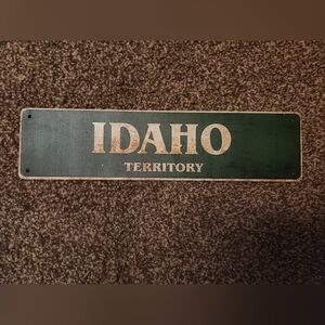 Vintage Green Idaho Territory Sign